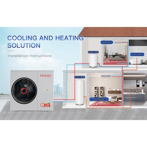 Energy-saving Split Air to Water Heat Pump for Heating Room